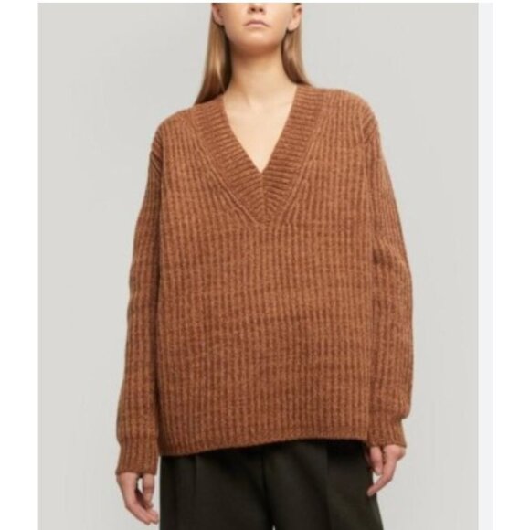 ACNE STUDIOS Keborah Chunky Rib Knit Wool Oversized Sweater - Size S